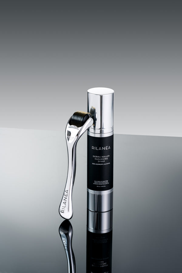 Titanium Micro Needle Derma Roller 1.5mm and Cleansing Spray Set